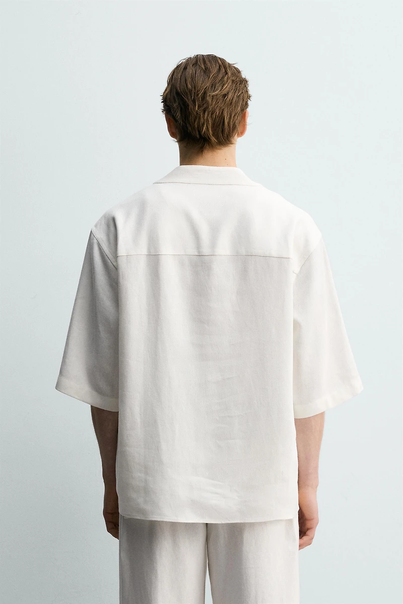 RELAXED FIT VISCOSE-HEMP SHIRT