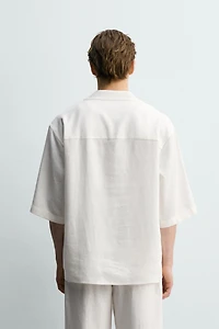 RELAXED FIT VISCOSE-HEMP SHIRT
