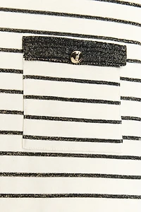 METALLIC THREAD KNIT T-SHIRT