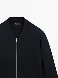 Cardigan style bomber