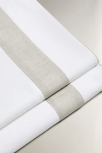COTTON FLAT SHEET WITH BORDER