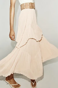 COMBINED MIDI BELTED DRESS