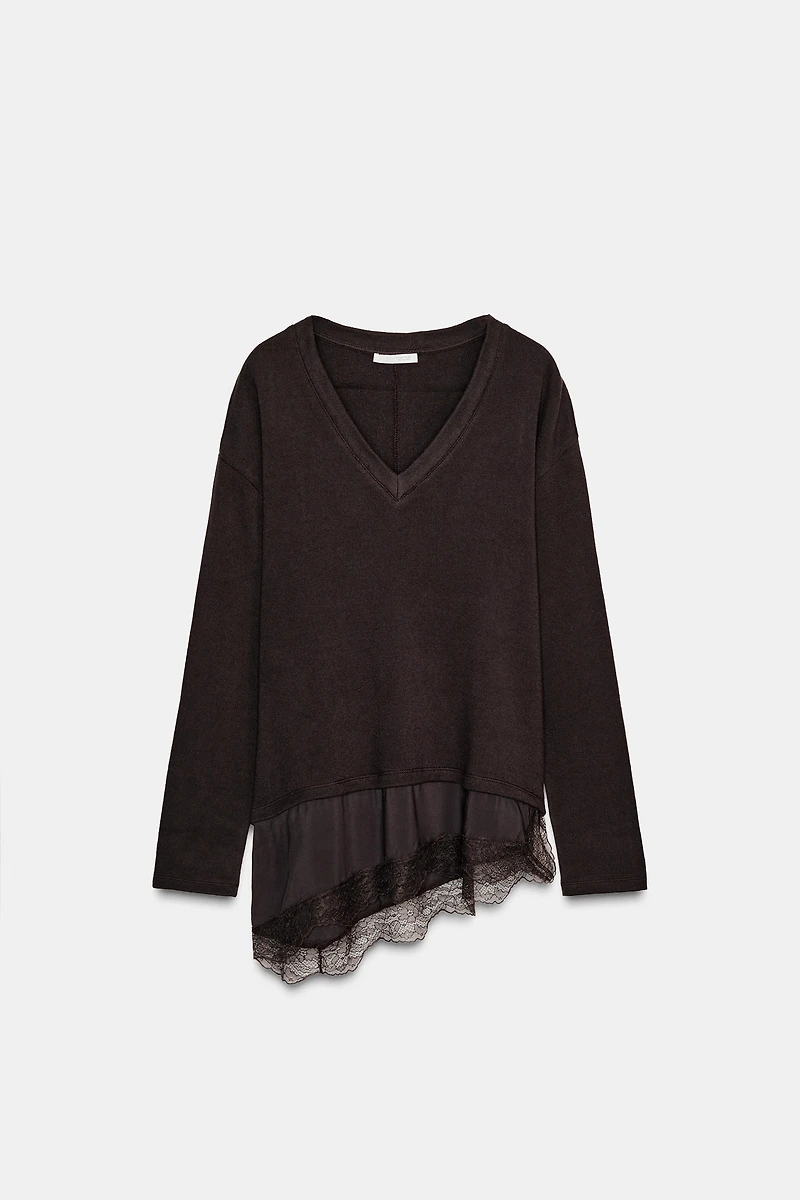 COMBINATION LACE T-SHIRT