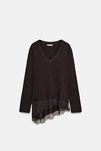 COMBINATION LACE T-SHIRT