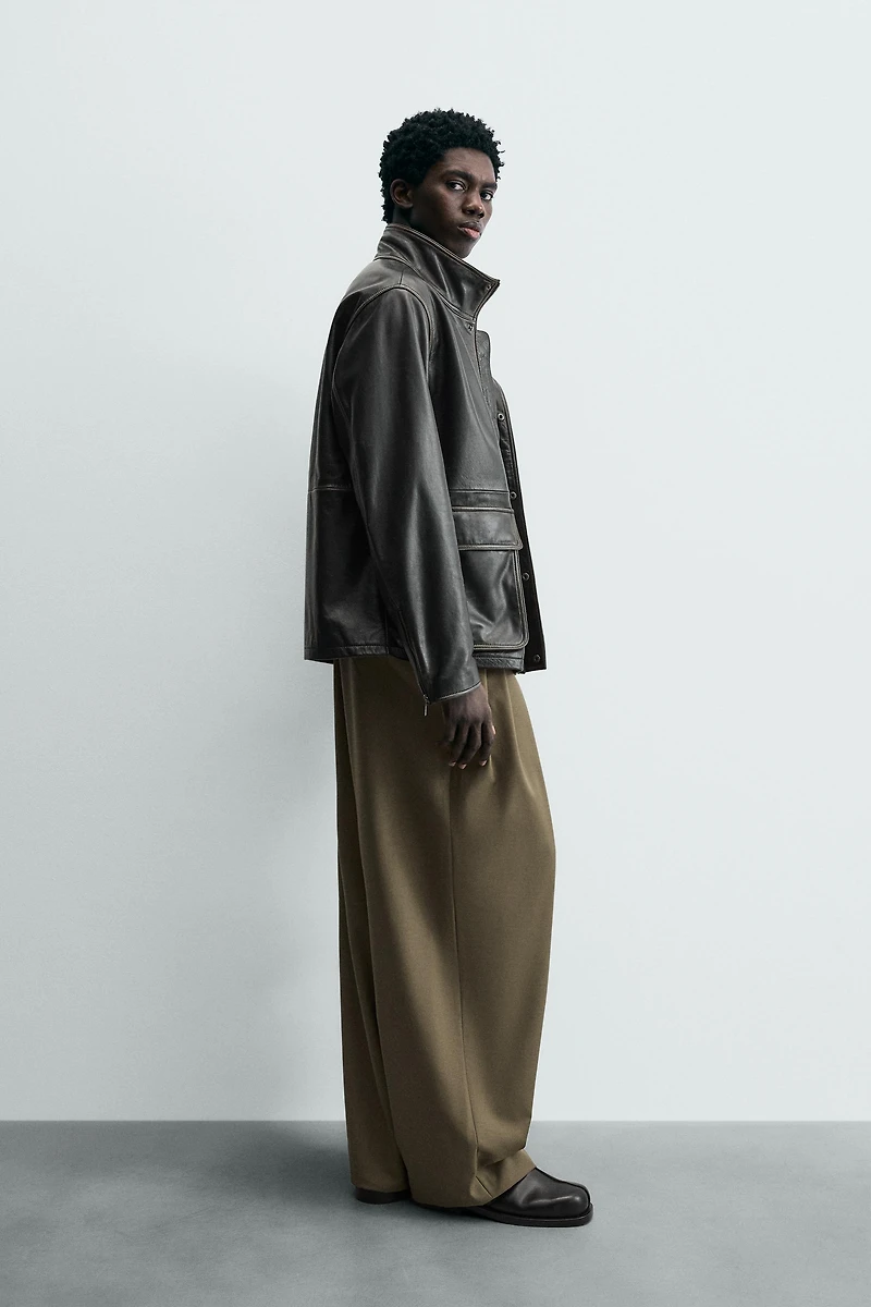 VESTE EN CUIR À POCHES LIMITED EDITION