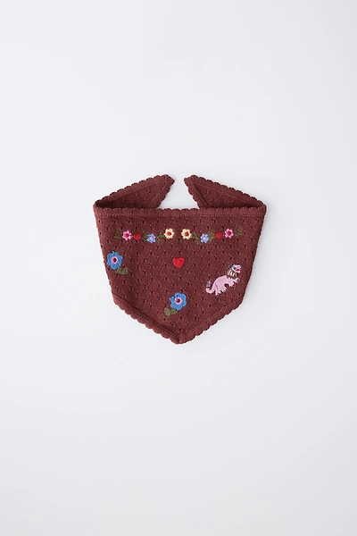 KNIT BANDANA EMBROIDERED SISSEL EDELBO X ZARA KIDS