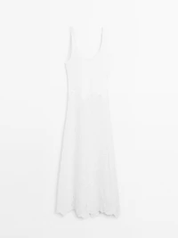 Robe midi ample en coton mélangé