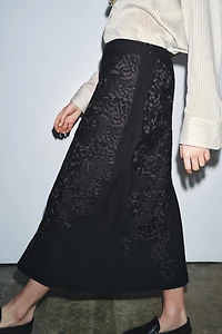 ZW COLLECTION EMBROIDERED LONG SKIRT