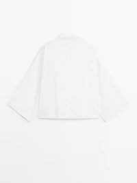 100% cotton blouse with button-up front