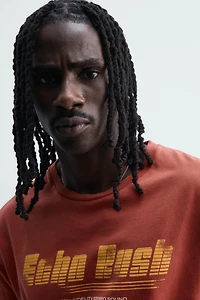 WASHED TEXT PRINT T-SHIRT