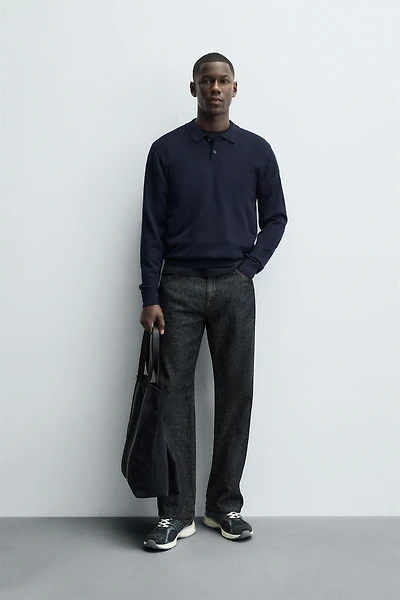 POLO EN MAILLE 100 % LAINE