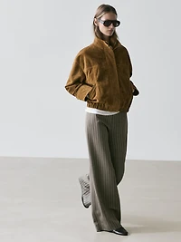 Pantalon large à rayures
