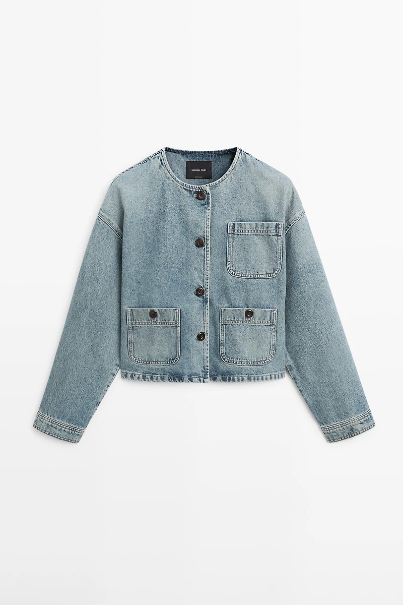 Veste courte en denim