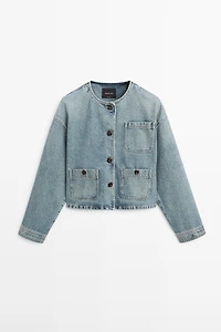 Veste courte en denim