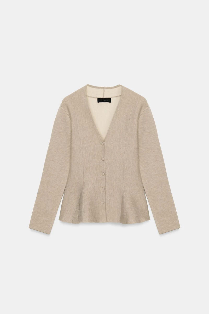 PEPLUM CARDIGAN