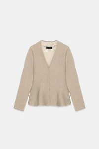 PEPLUM CARDIGAN