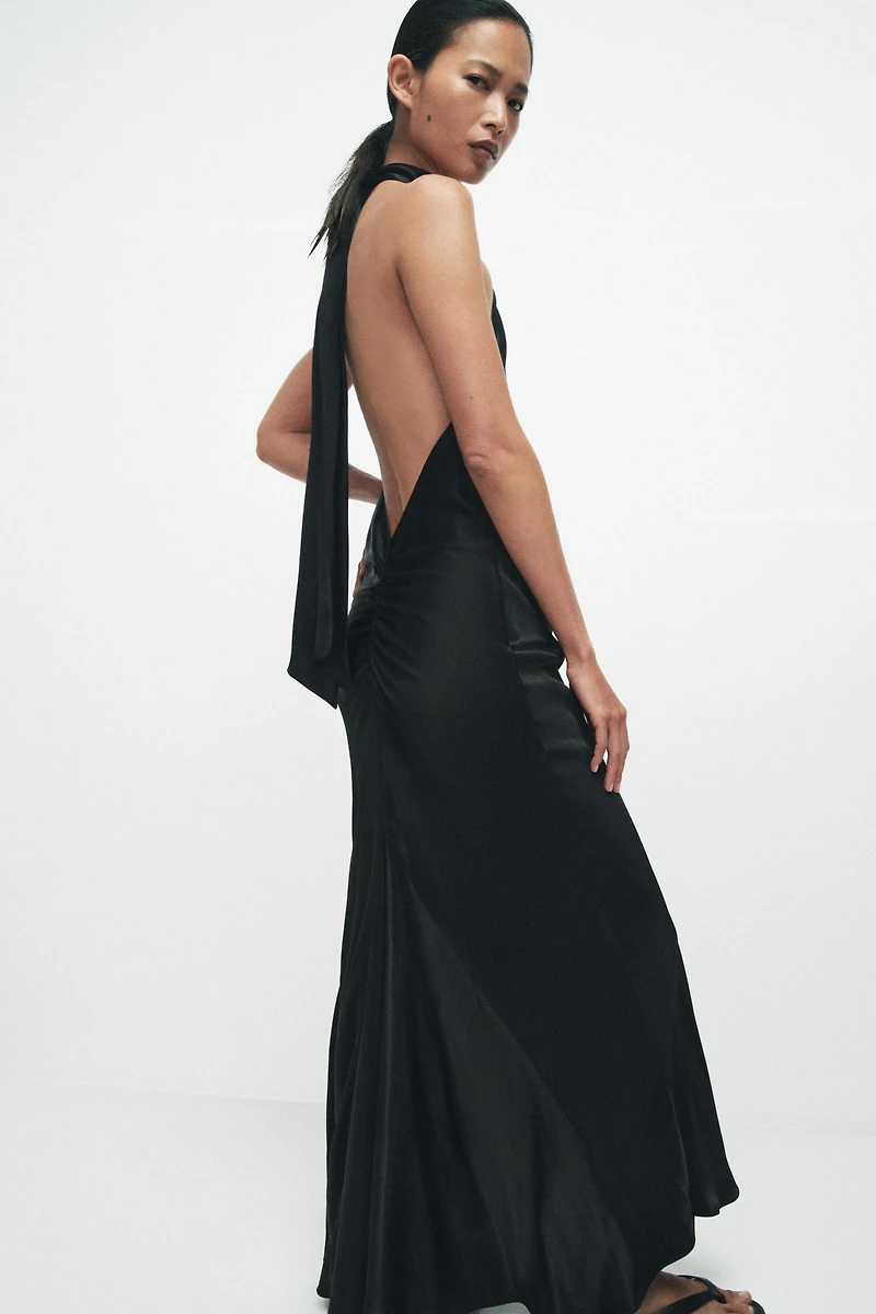 ZW COLLECTION SATIN EFFECT HALTER DRESS