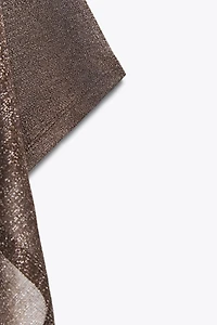 ASYMMETRIC METALLIC THREAD CAPE