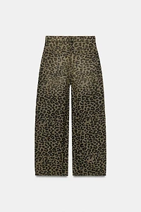 TRF BAGGY ANIMAL PRINT JEANS