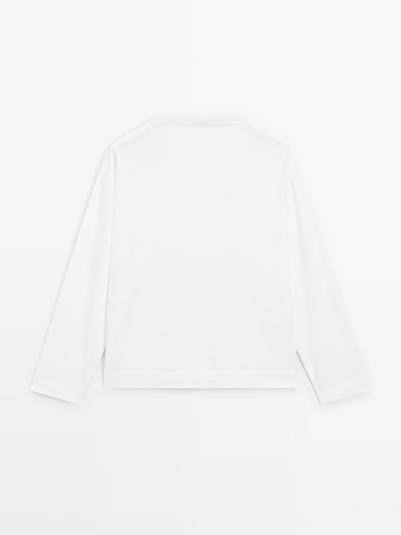 Long sleeve cotton sweatshirt