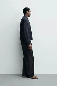 BLOUSON BOMBER 100% LIN