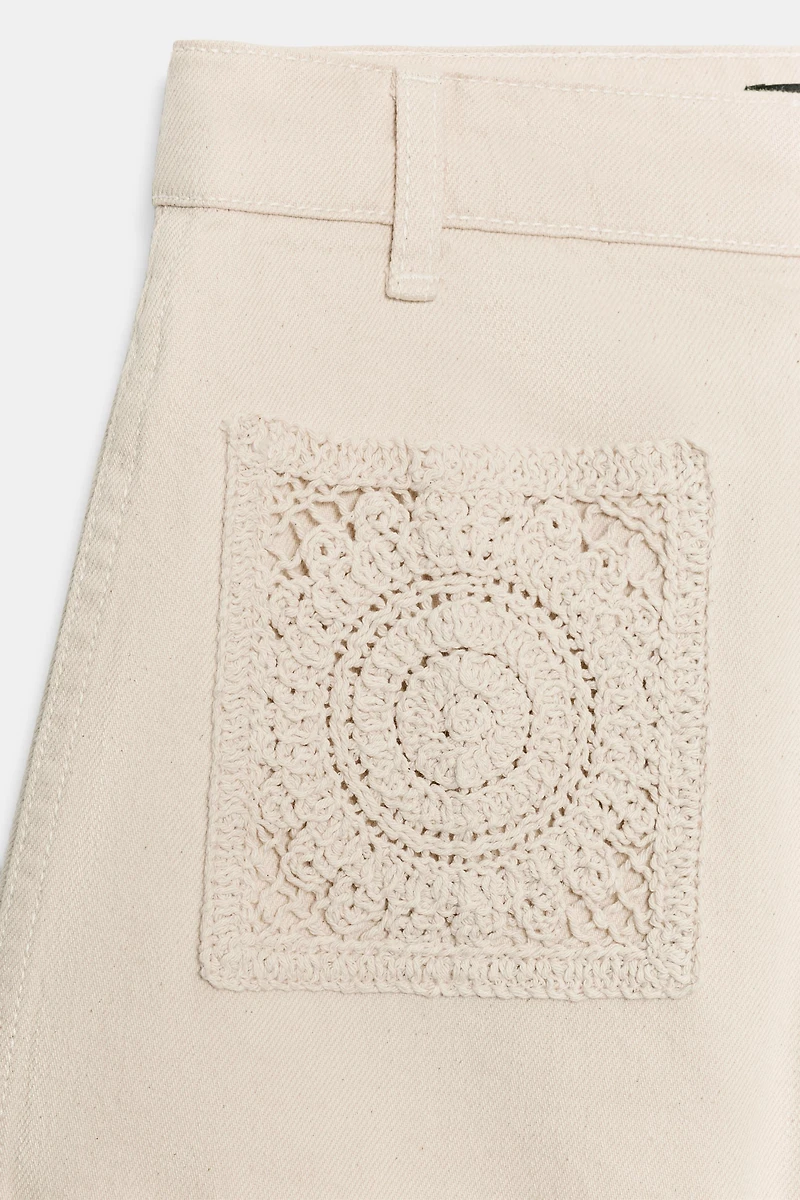 Z1975 CROCHET POCKET SHORTS