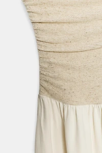 COMBINATION STRAIGHT NECK DRESS
