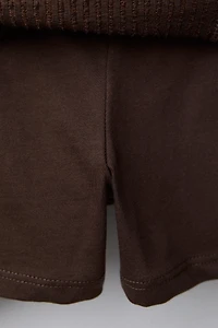 RIBBED RUFFLE SKORT