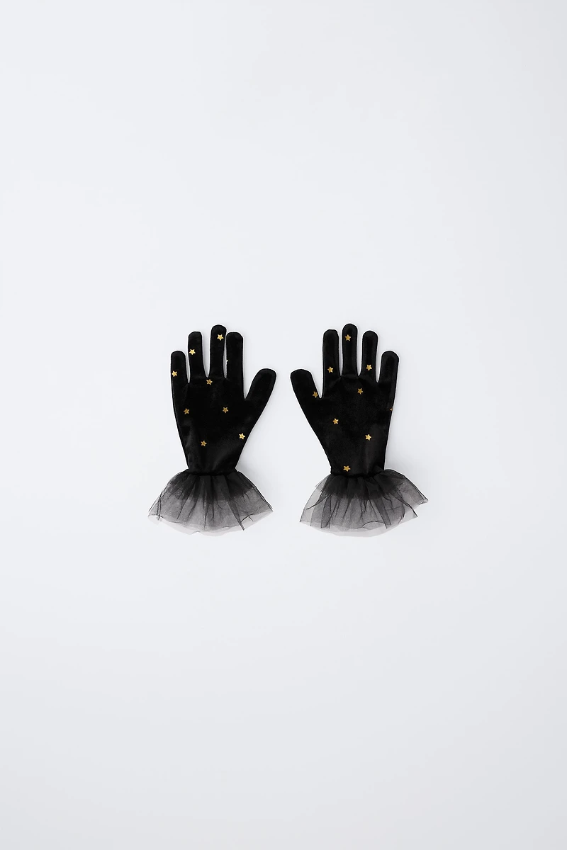 VELVET WITCH COSTUME GLOVES