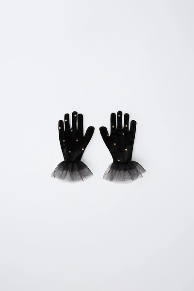 VELVET WITCH COSTUME GLOVES