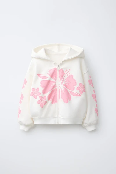 HIBISCUS PRINT HOODIE