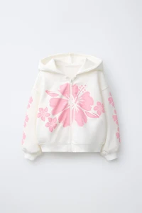 HIBISCUS PRINT HOODIE