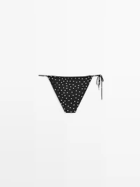 Polka dot print bikini bottoms