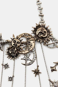 COLLIER MÉTALLIQUE LUNES ÉTOILES