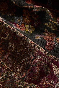 FLORAL JACQUARD BLANKET