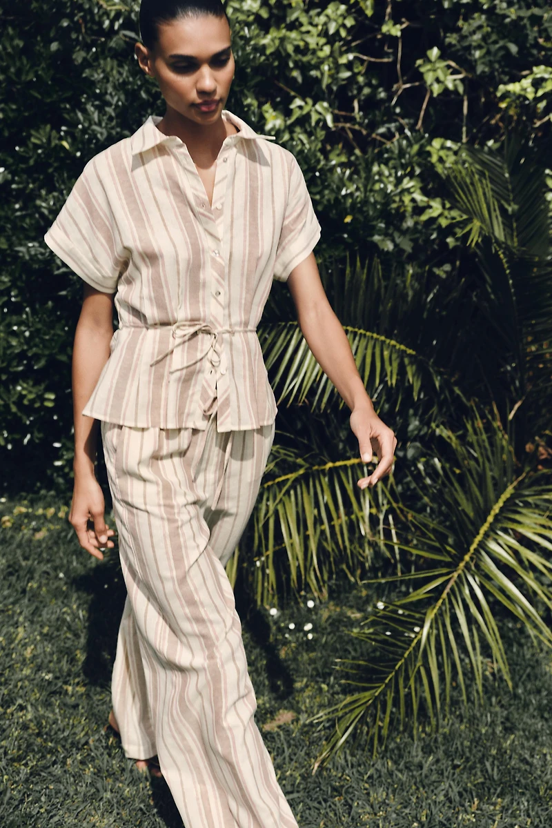 CHEMISE RAYURES FIL MÉTALLISÉ