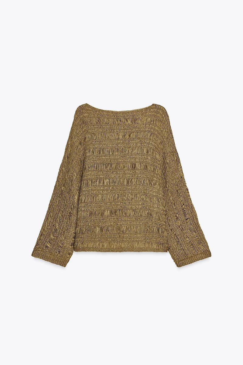 RIBBED KNIT SWEATER