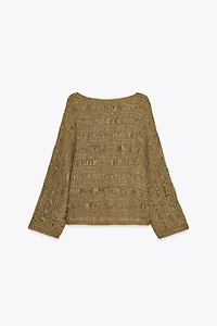 RIBBED KNIT SWEATER