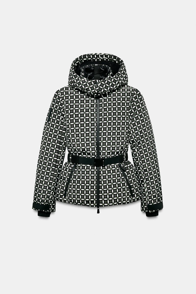 HOODED WATER RESISTANT WINDPROOF DOWN COAT RECCO® TECHNOLOGY SKI COLLECTION