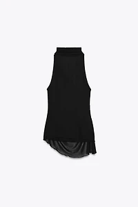 SHEER HALTER TOP