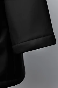 WATER REPELLENT FAUX FUR LINED RUBBERIZED JACKET