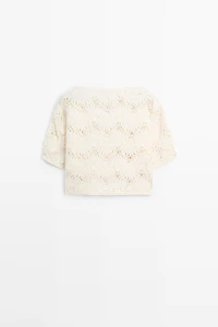 Short sleeve crochet top
