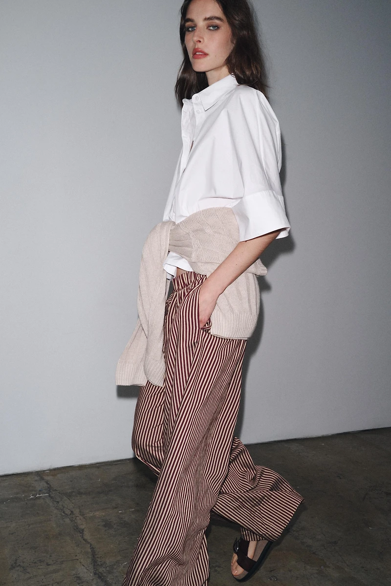ZW COLLECTION STRIPED FLOWY PANTS