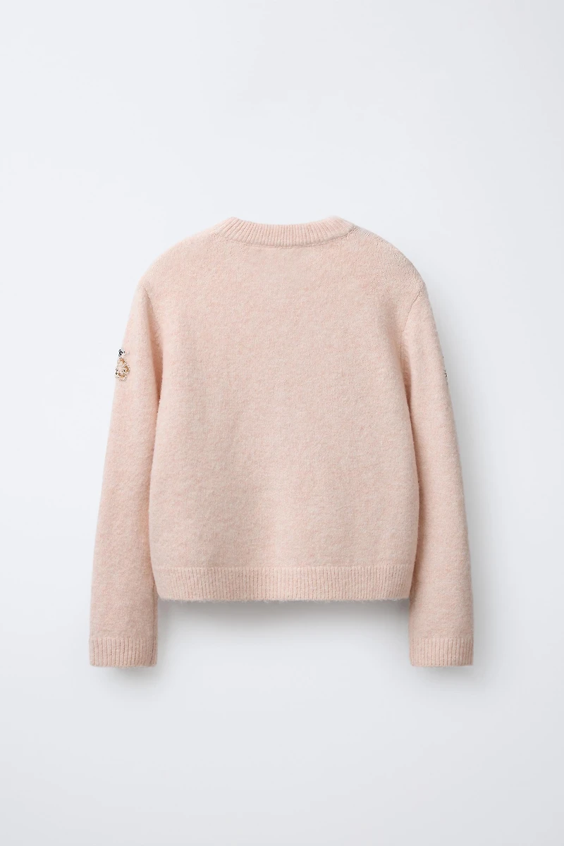 FLORAL BEADED CARDIGAN