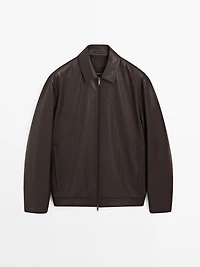 Cowhide nappa leather jacket