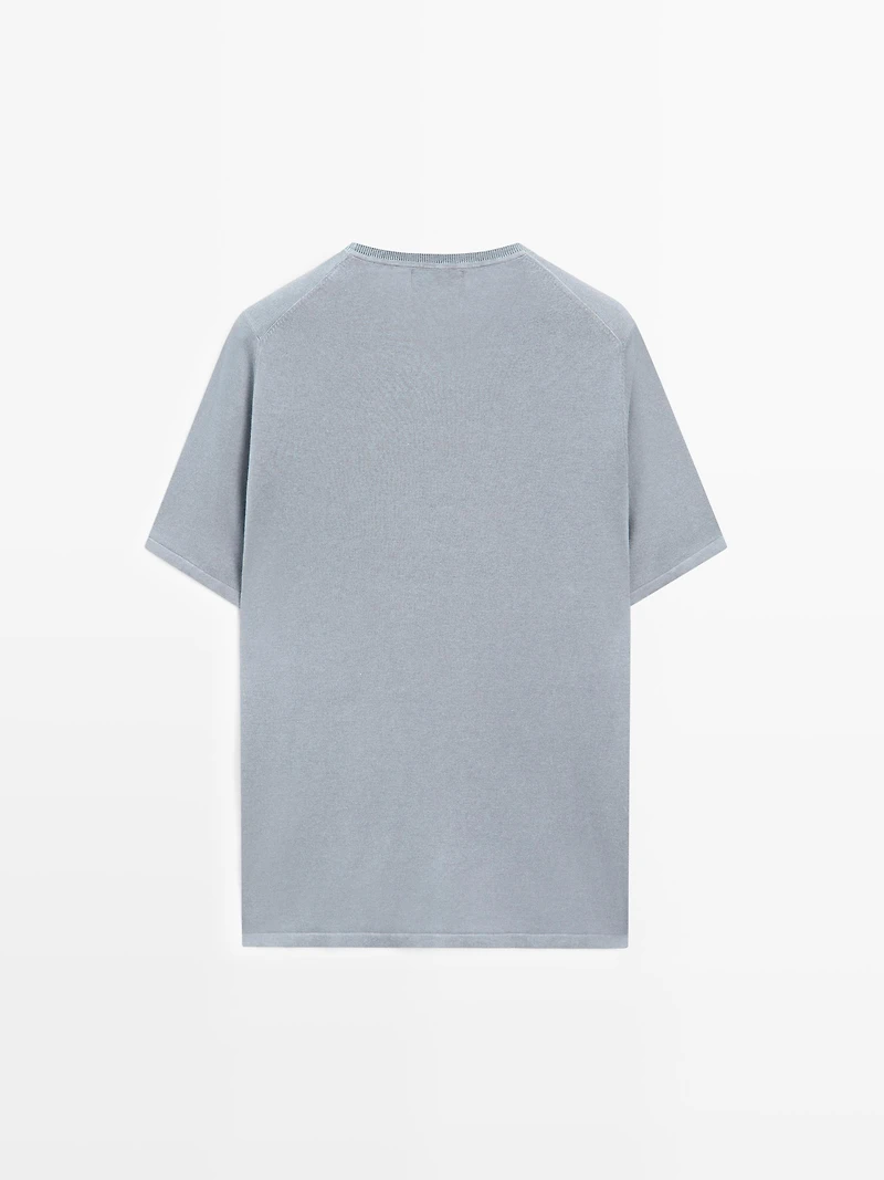 T-shirt en maille de coton mélangé