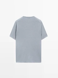 T-shirt en maille de coton mélangé