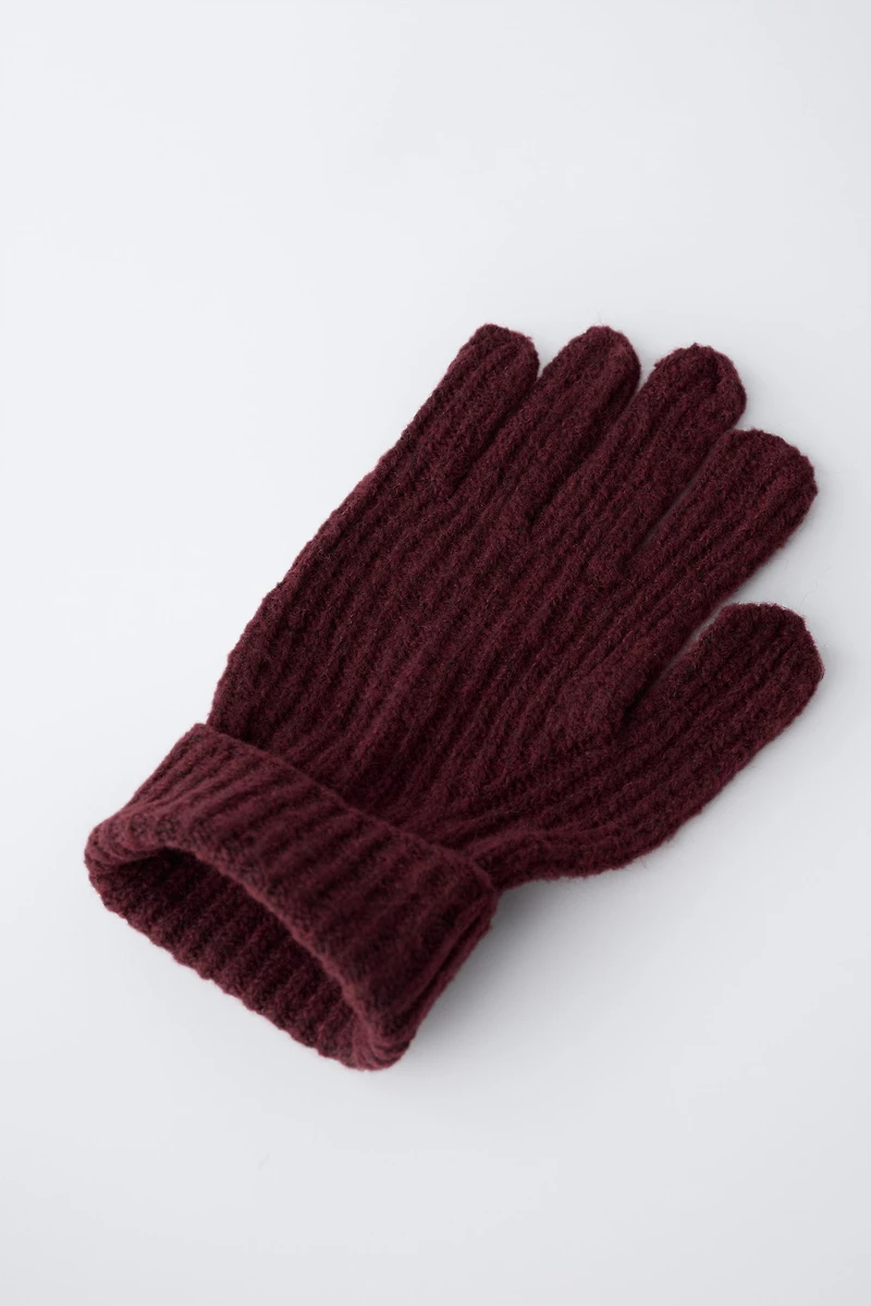 PLAIN KNIT GLOVES