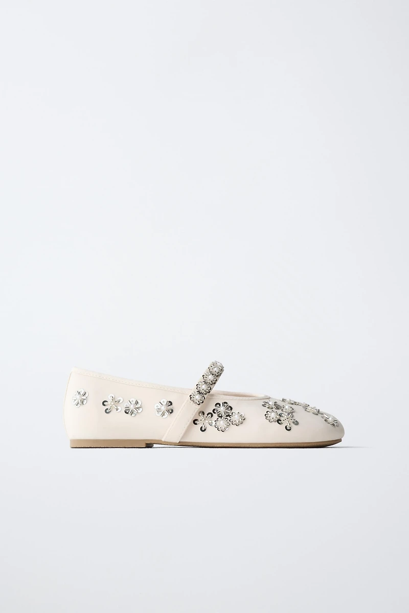 RHINESTONE BALLET FLATS