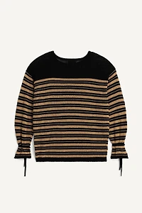 STRIPED LINEN - VISCOSE JUMPER